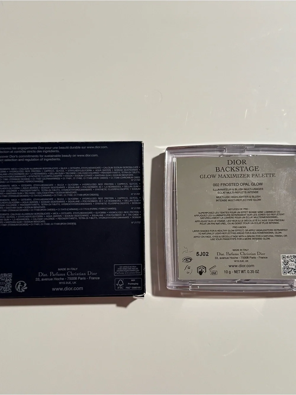 Dior Backstage Glow Maximizer Palette 002 Frosted Opal Glow NEW